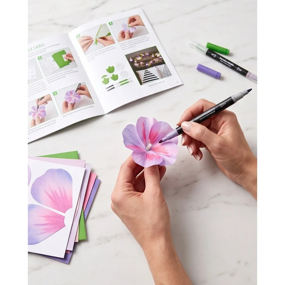 Crayola Signature Make Your Own Flower String Lights DIY Craft Kit Purple‎ LED